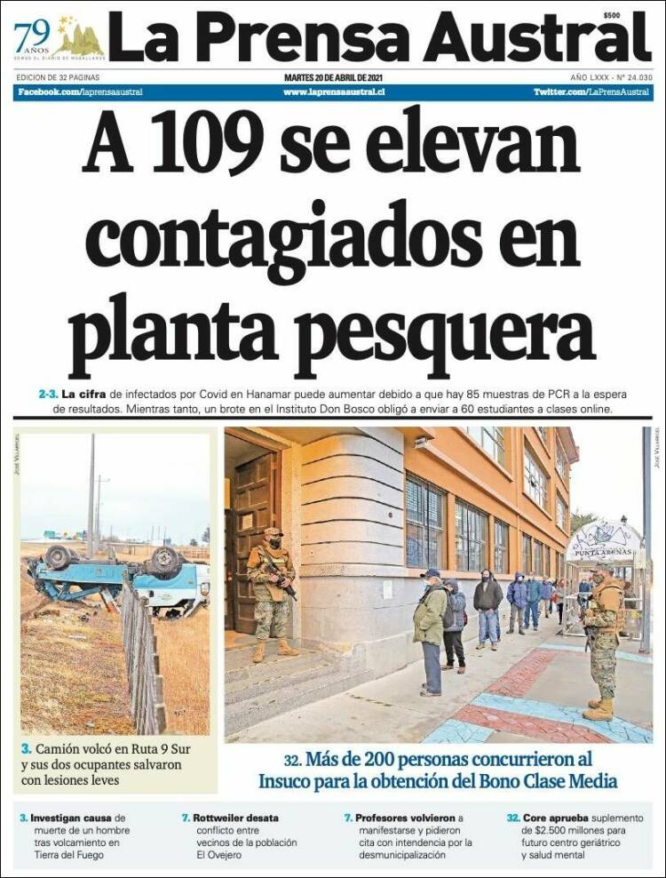 Portada de El Magallanes (Chile)