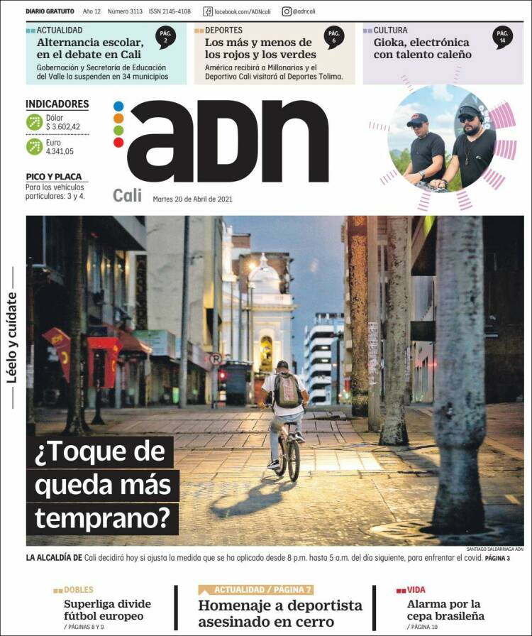 Portada de ADN - Cali (Colombia)