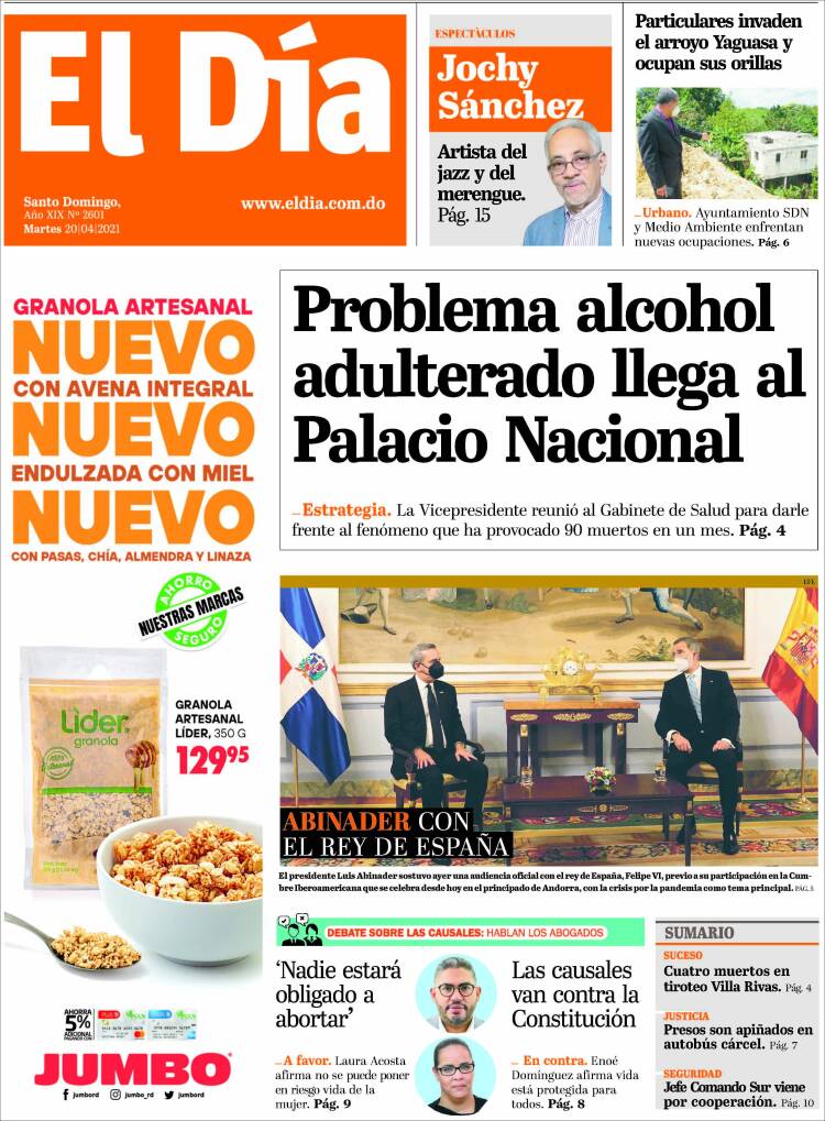 Portada de El Día (R. Dominicana)