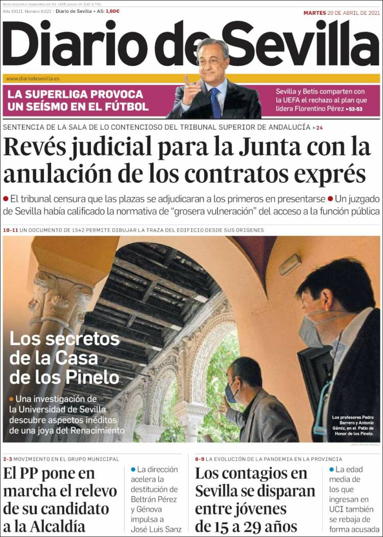 Portada de Diario de Sevilla (España)