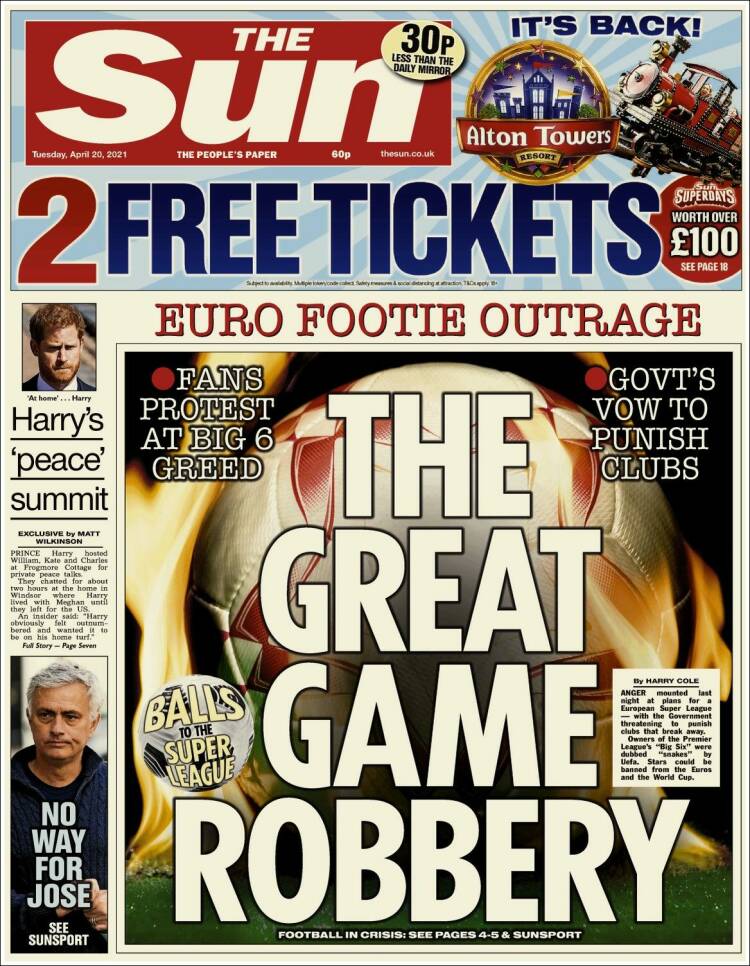 Portada de The Sun (Reino Unido)