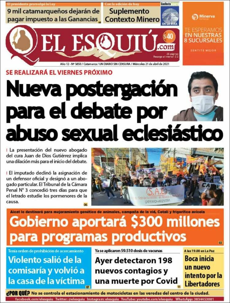 Portada de El Esquiu (Argentina)