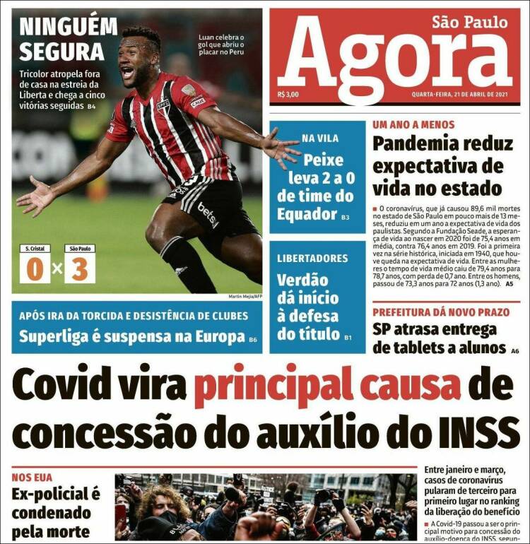 Portada de Jornal Agora (Brasil)