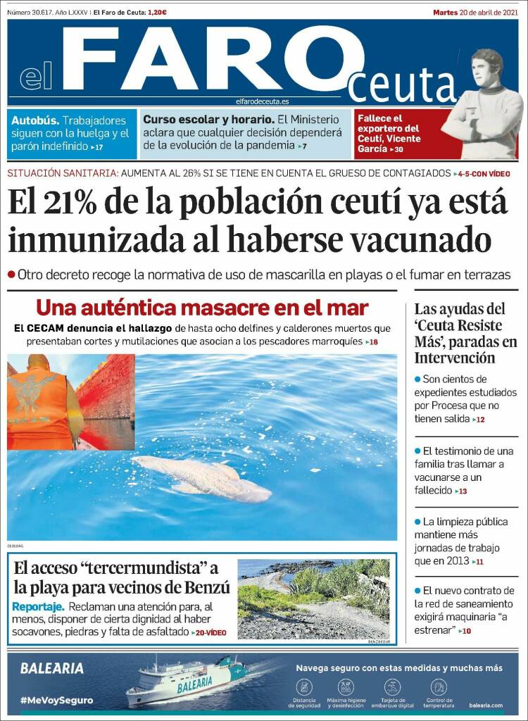 Portada de El Faro de Ceuta (España)