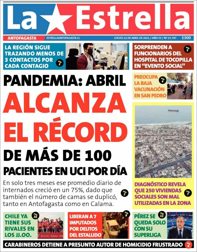 Portada de La Estrella del Norte (Chile)