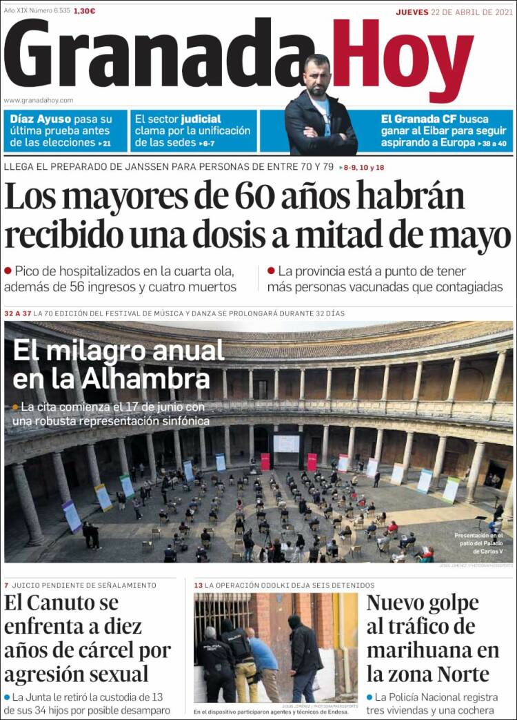 Portada de Granada Hoy (Espa&ntilde;a)