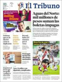 Portada de El Tribuno - Salta (Argentina)