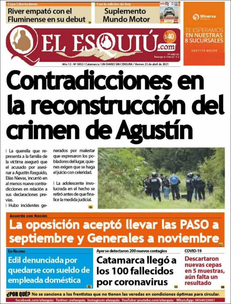 Portada de El Esquiu (Argentina)