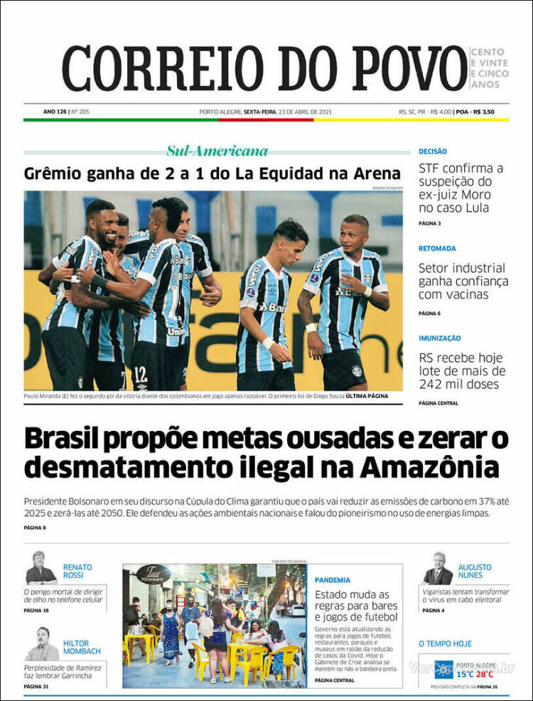 Portada de Correio Do Povo (Br&eacute;sil)