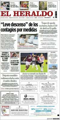 Portada de El Heraldo (Colombia)