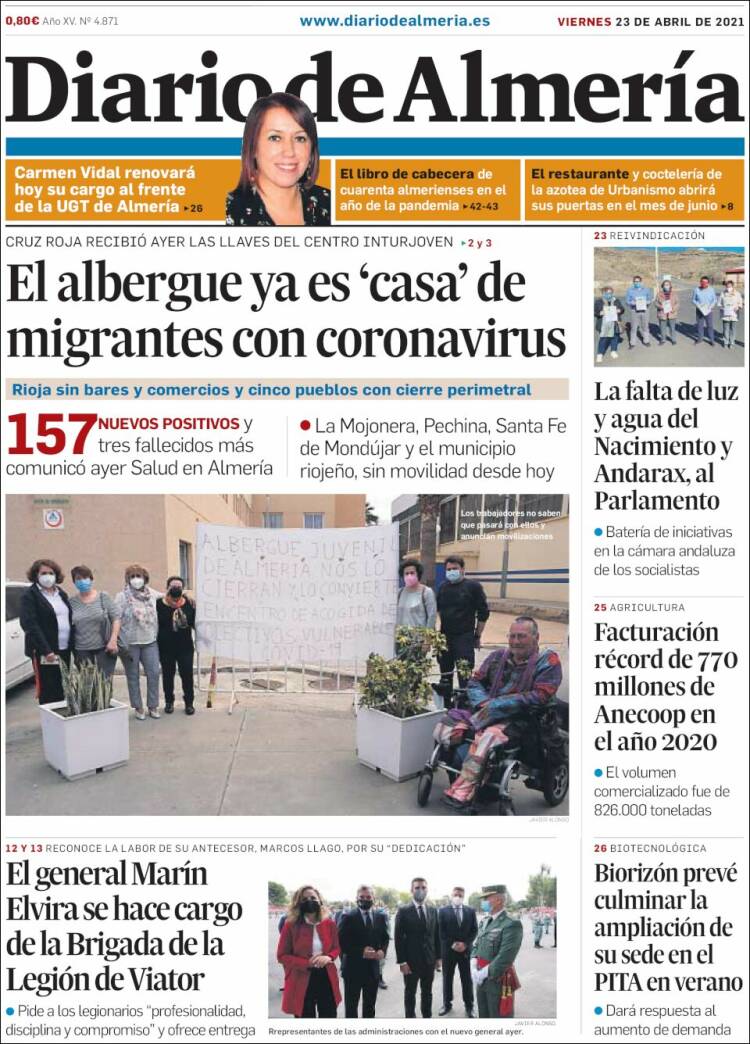 Portada de Diario de Almería (España)