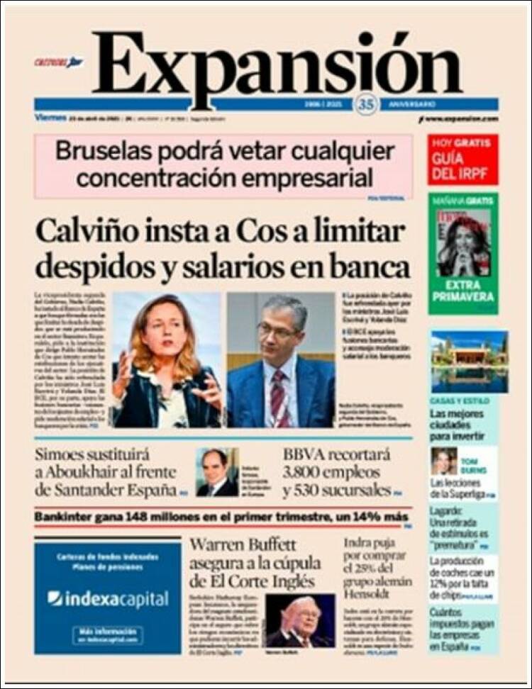 Portada de Expansión (Espagne)