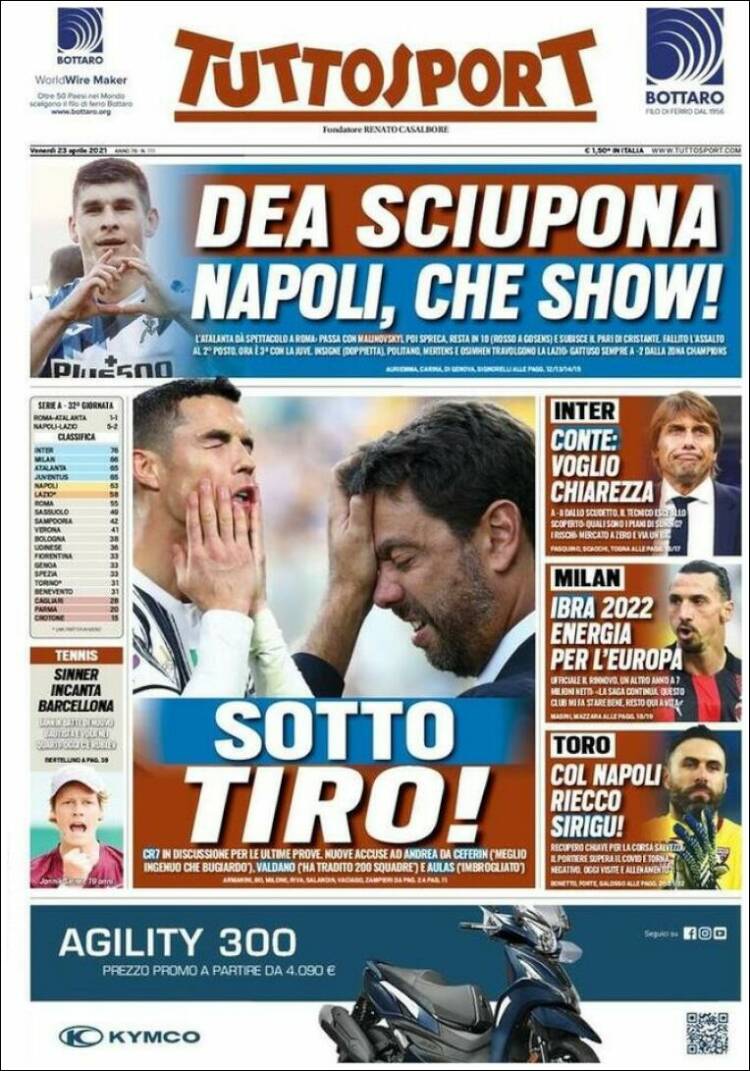 Portada de Tuttosport (Italia)