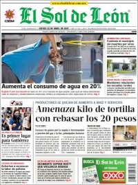 Portada de El Sol de León (M&eacute;xico)
