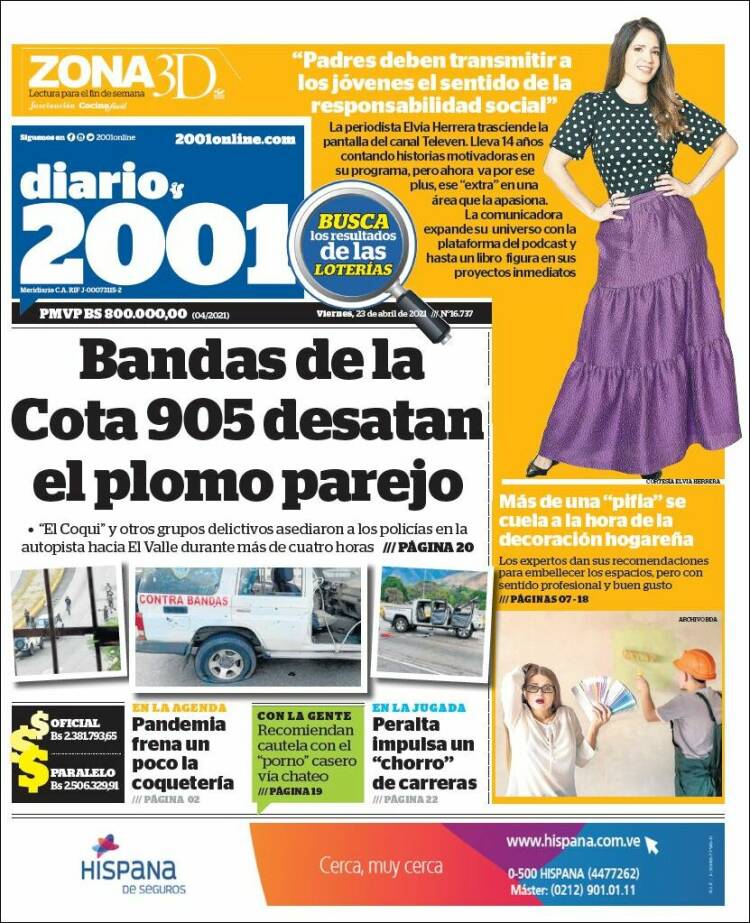 Portada de 2001 - Dosmiluno (Venezuela)