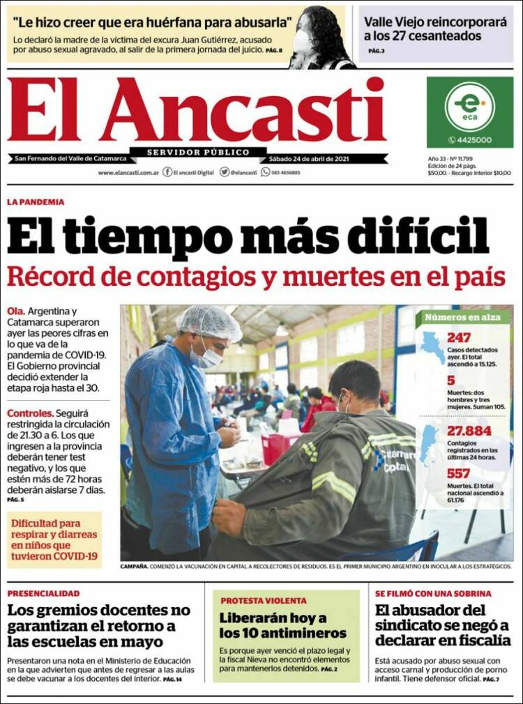 Portada de El Ancasti (Argentina)