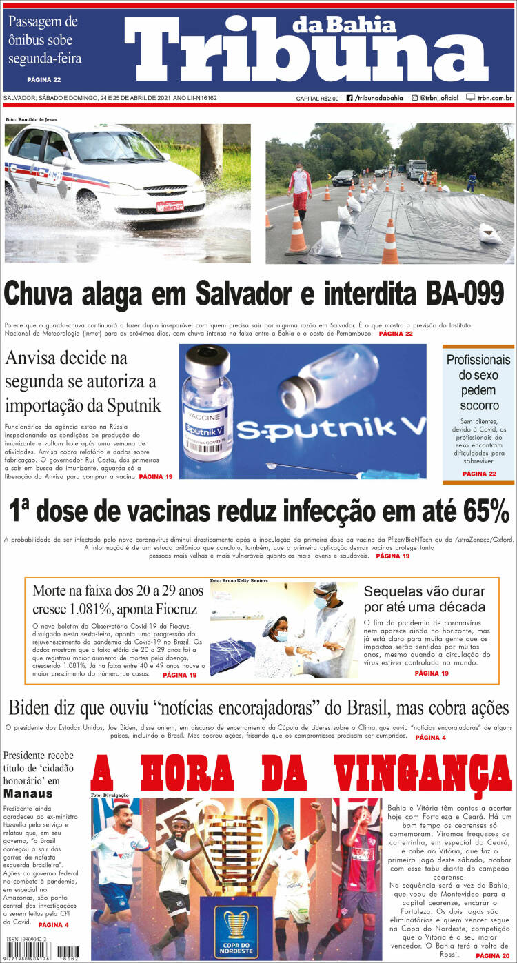 Portada de Tribuna da Bahia (Brasil)