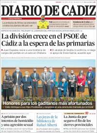 Portada de Diario de Cádiz (España)