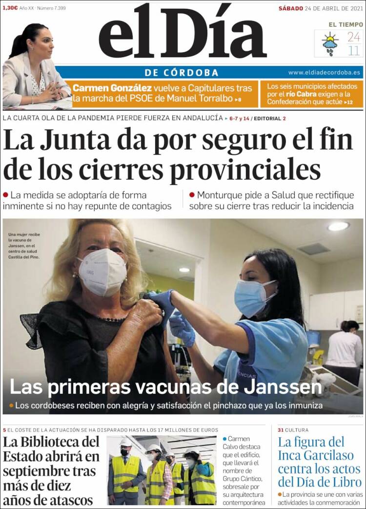 Portada de El Día de Córdoba (España)