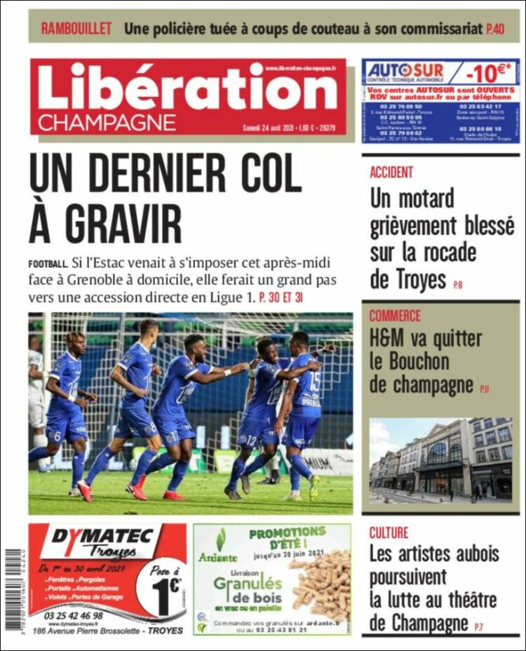 Portada de Libération Champagne (Francia)