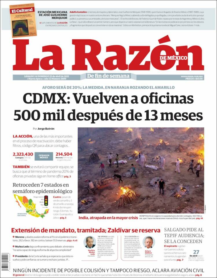 Portada de La Razón (México)