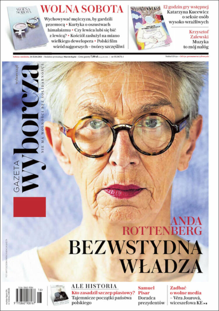 Portada de Gazeta Wyborcza (Polonia)