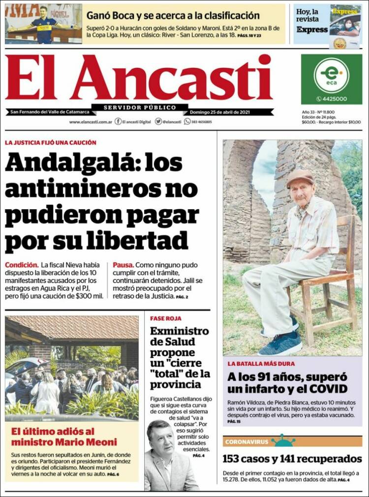 Portada de El Ancasti (Argentina)
