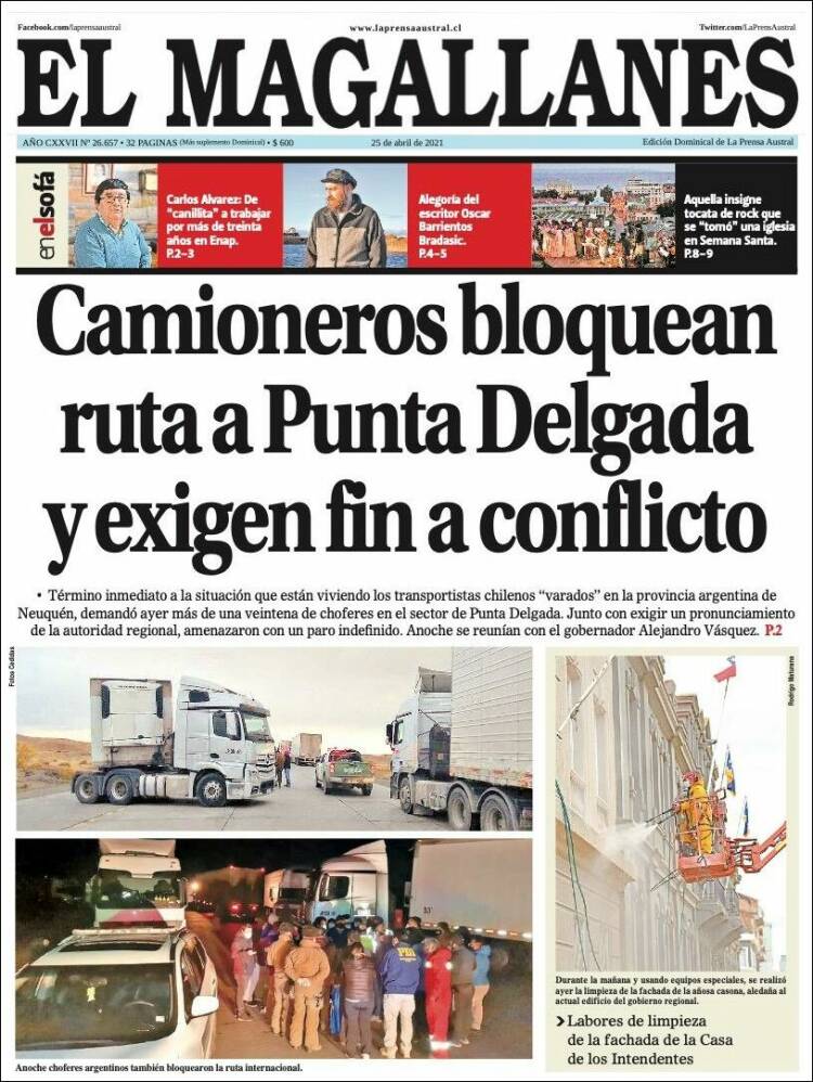 Portada de El Magallanes (Chile)