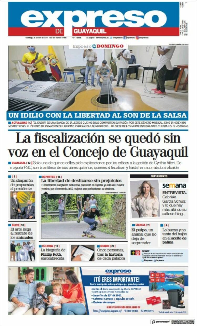 Portada de Expreso (Ecuador)