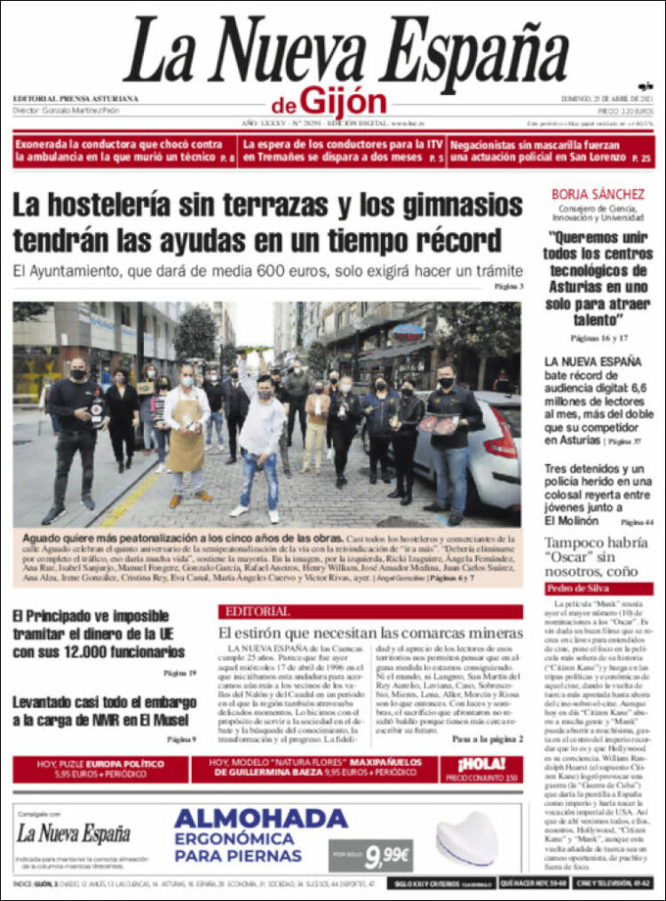 Portada de La Nueva España - Gijón (España)