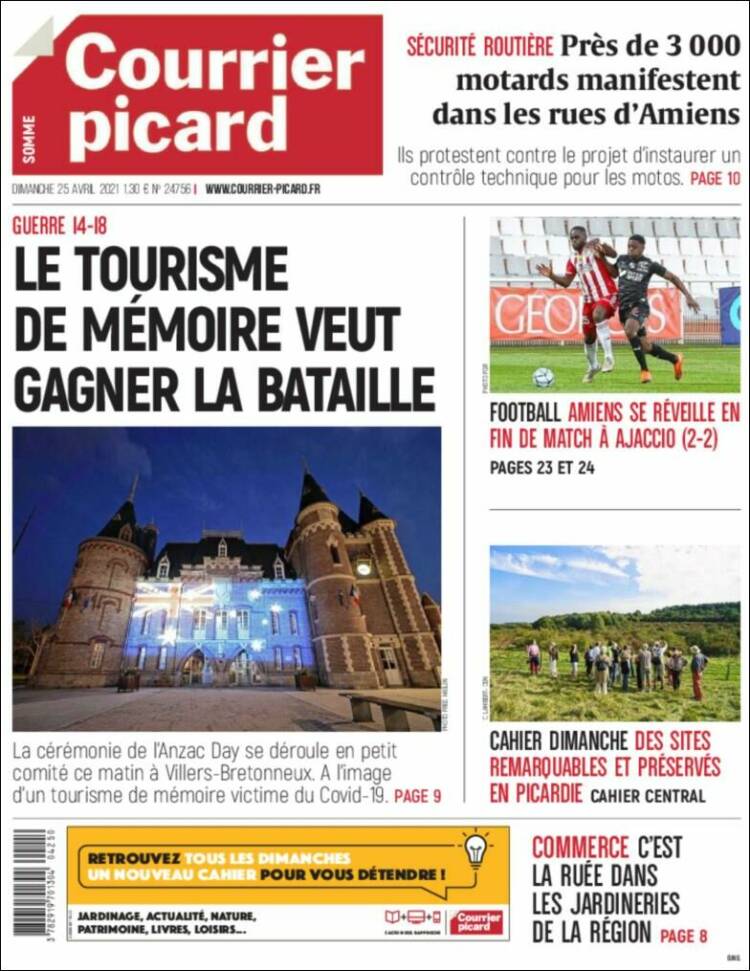 Portada de Courrier Picard (Francia)