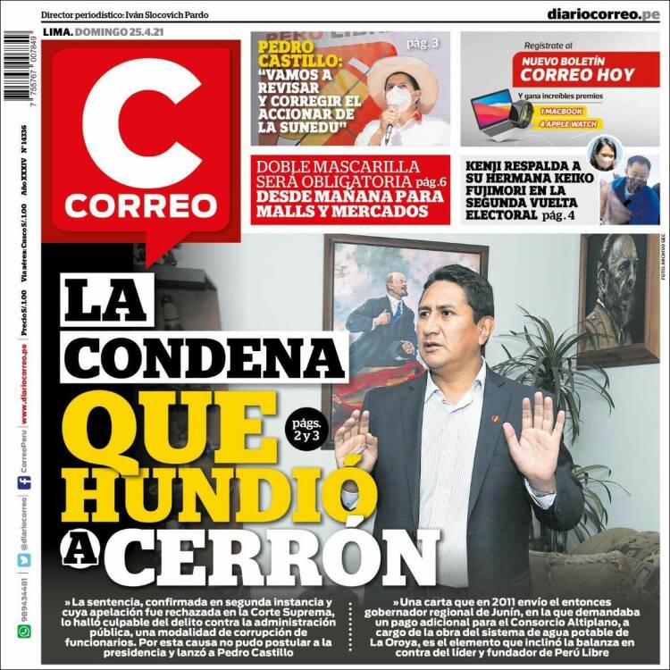 Portada de Diario Correo (Per&uacute;)
