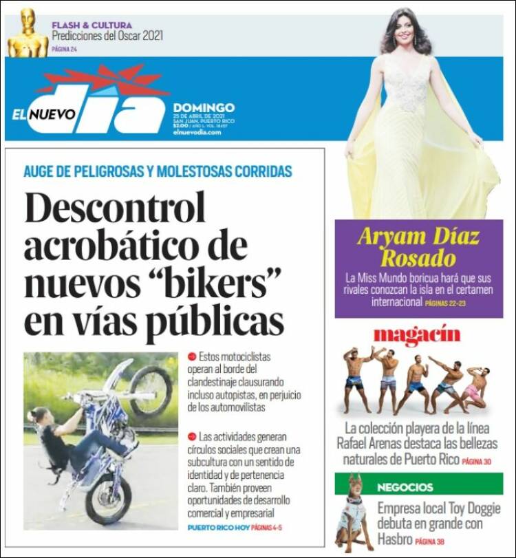 Portada de El Nuevo Día (Puerto Rico)