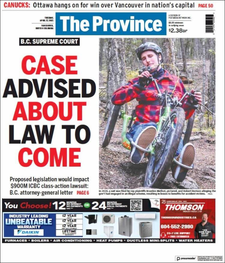 Portada de The Province (Canada)