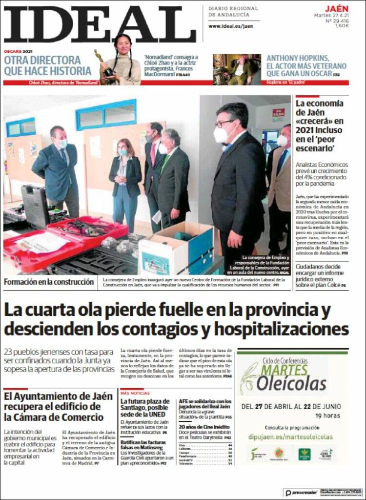 Portada de El Ideal de Jaén (España)