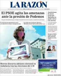 Portada de La Razón (España)