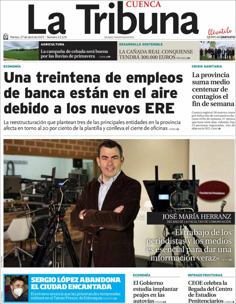 Portada de La Tribuna de Cuenca (España)