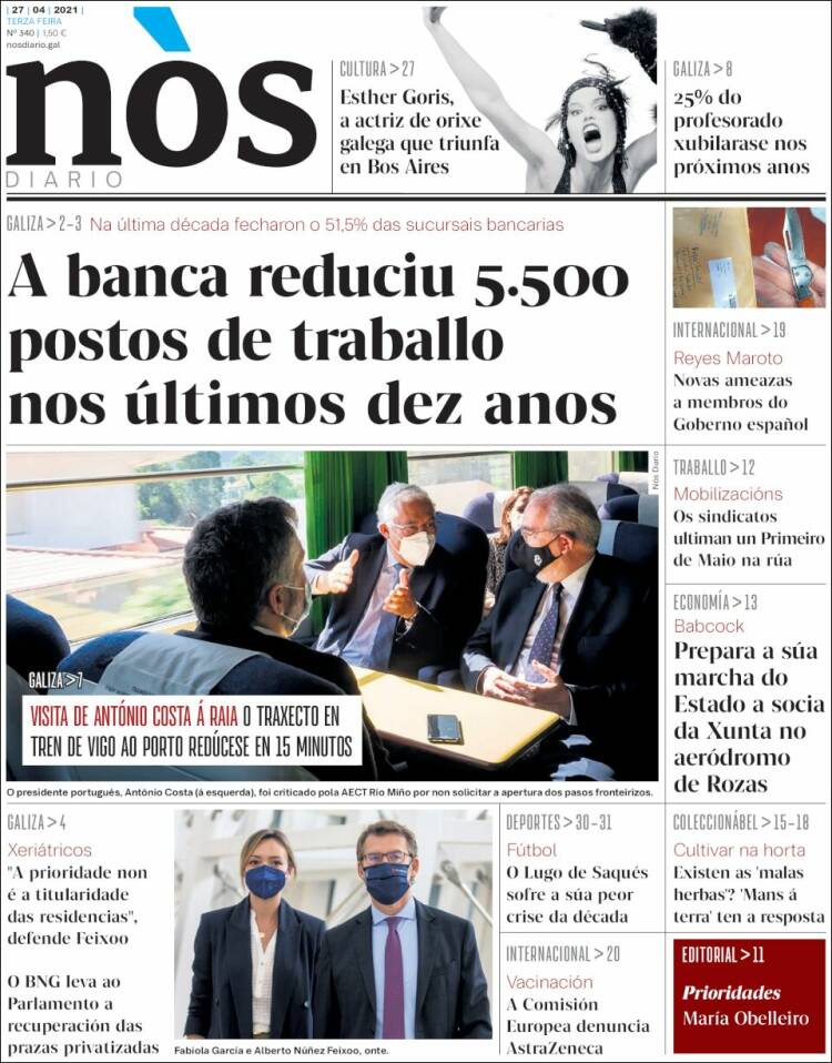 Portada de Nòs Diario (España)