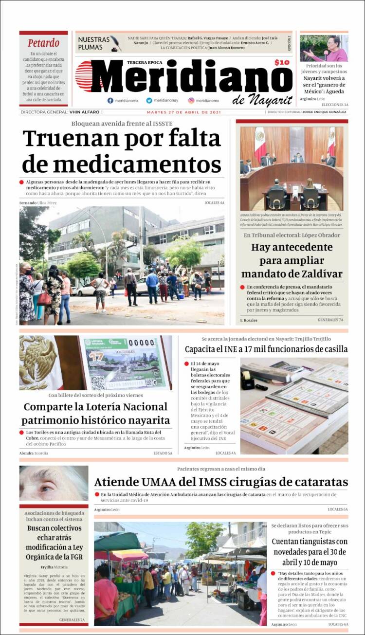 Portada de Meridiano (México)