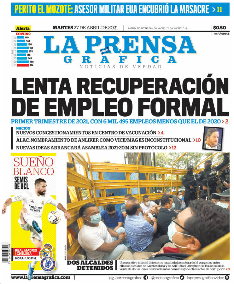 Portada de La Prensa Gráfica (El Salvador)