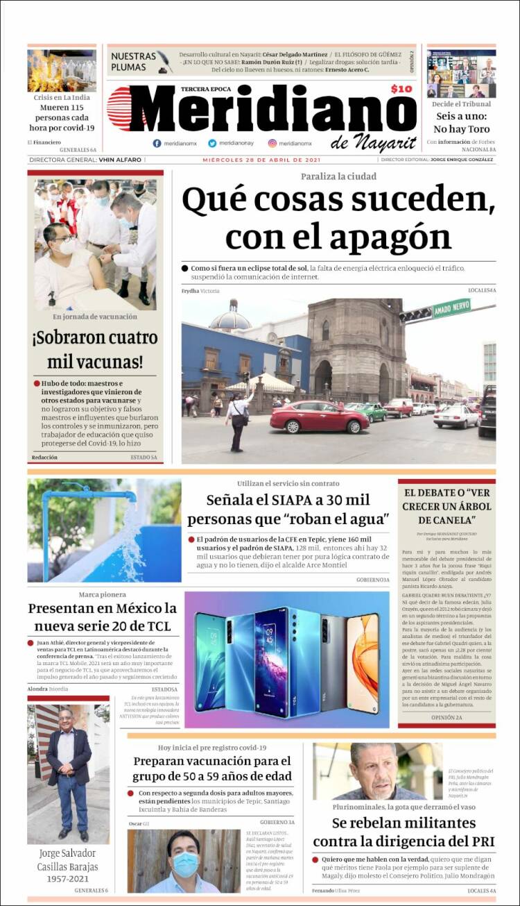 Portada de Meridiano (México)