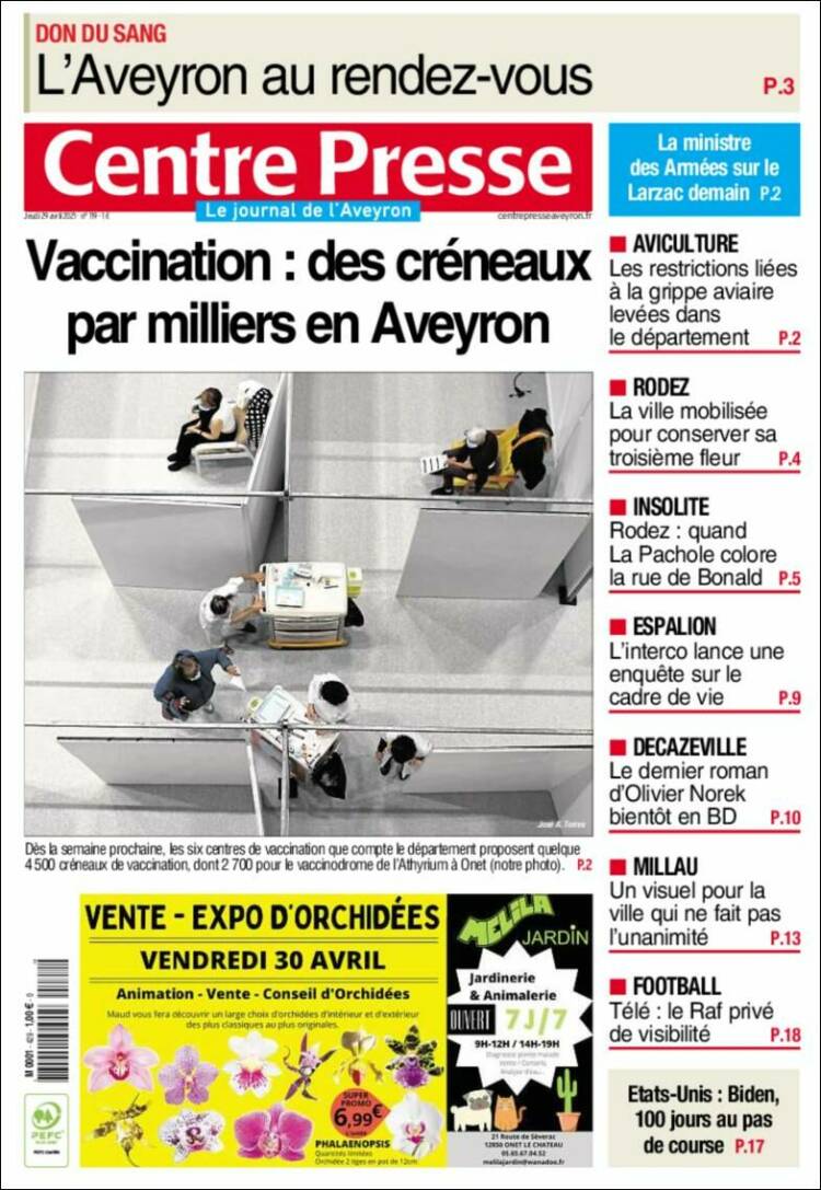 Portada de Centre Presse (France)