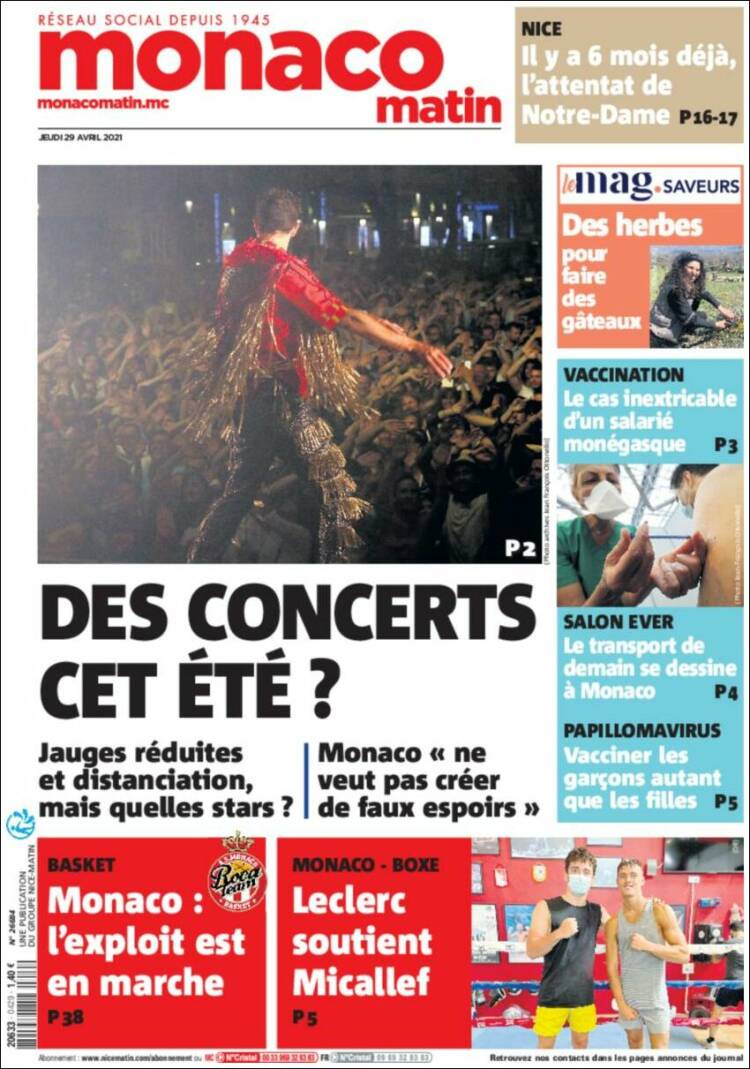 Portada de Nice-Matin (France)