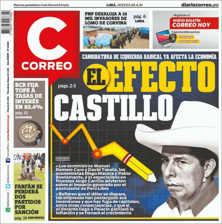 Portada de Diario Correo (Perú)