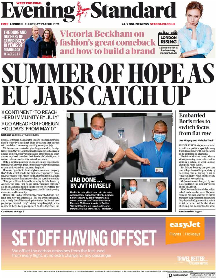 Portada de Evening Standard (United Kingdom)