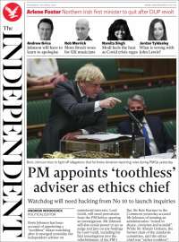 Portada de The Independent (Reino Unido)