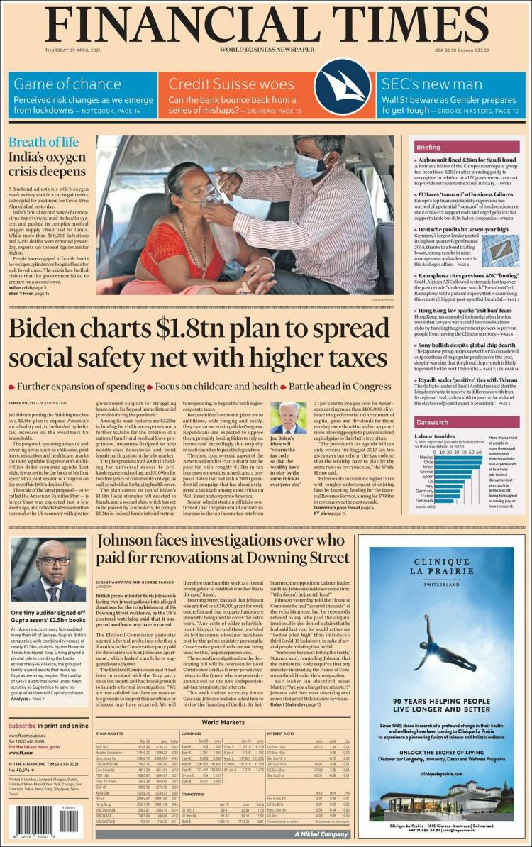 Portada de Financial Times - USA (USA)