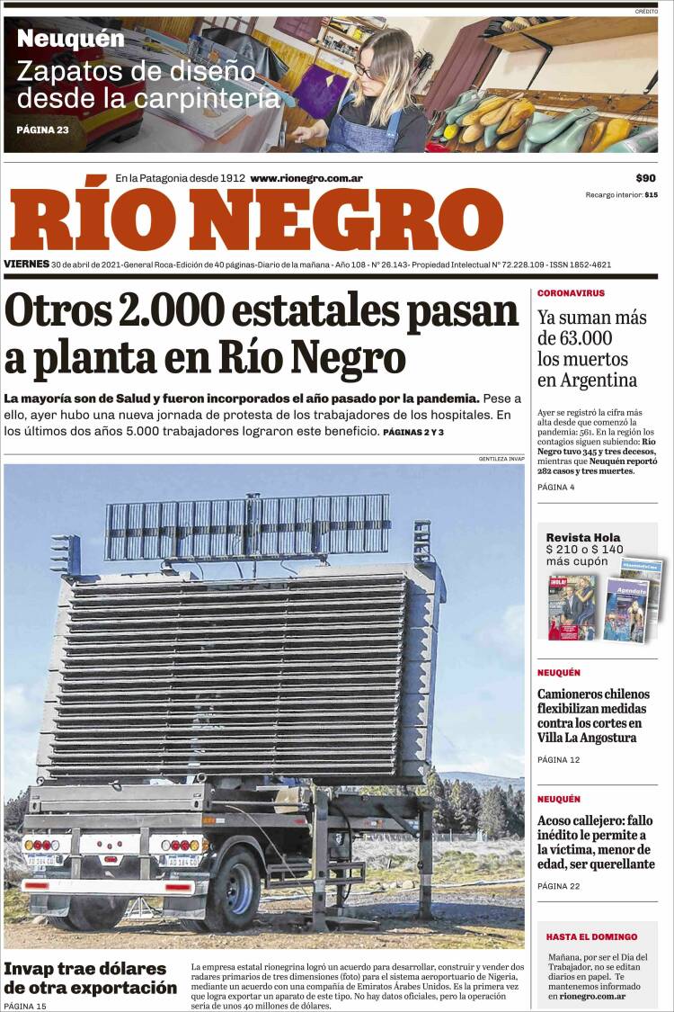 Portada de Rio Negro (Argentina)
