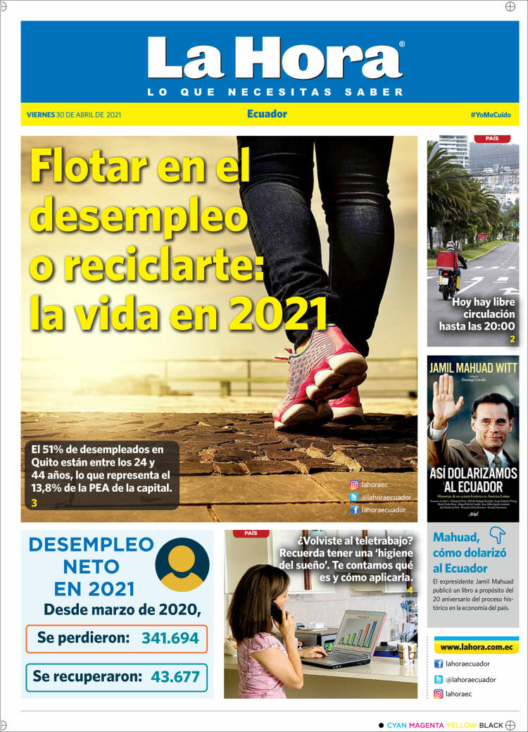 Portada de La Hora - Ecuador (Ecuador)