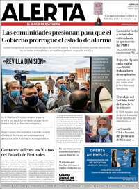 Portada de Alerta - El Diario de Cantabria (España)